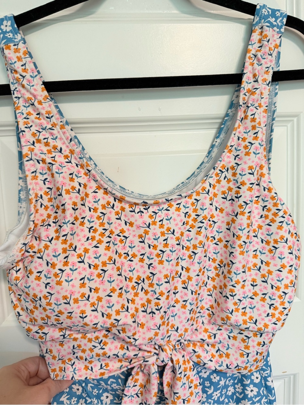 Lime Ricki Two-Tone Floral One-Piece Swimsuit - Picture 4 of 5